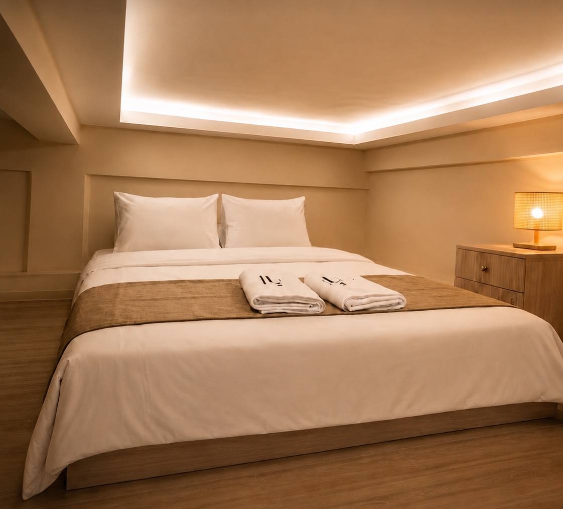 The Loft — mezzanine sleeping space