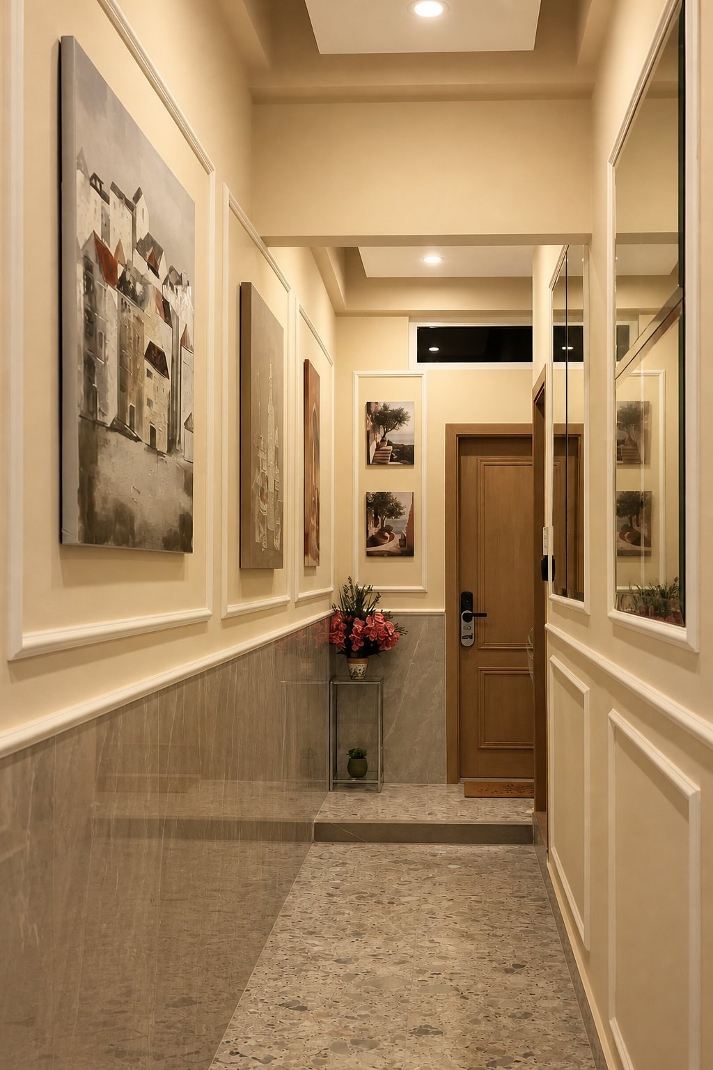 Bayté arrival hallway in Mar Mikhael